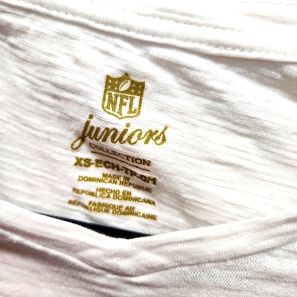 NFL Juniors Collection Raiders Burnout Long Sleeve Size XS White Black Football - Picture 2 of 5